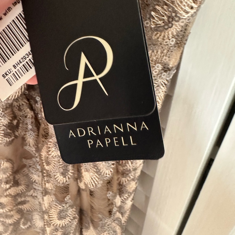Adrianna Papell Gold Maxi Dress - Picture 7 of 12